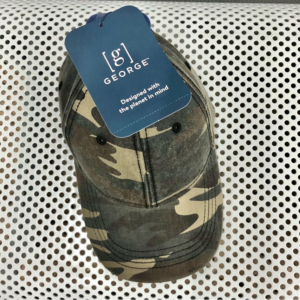 🎈$6🎈NEW GEORGE Men's Camo Baseball Hat Green UNISEX - Picture 5 of 16